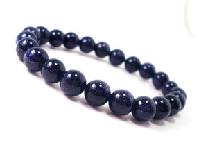 Blue Goldstone Gemstone Bracelet | Yoga Mala