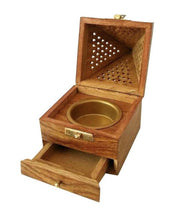 Load image into Gallery viewer, Wood Pyramid Incense Burner &amp; Holder
